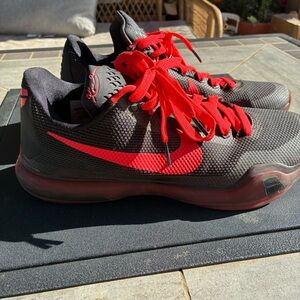 Nike Kobe X 10 Bright Crimson Basketball Shoes 705317-060 Men's Sz: 9.5